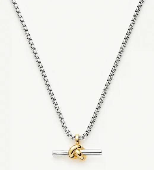 Lucy Williams Chunky Knot T Bar Necklace